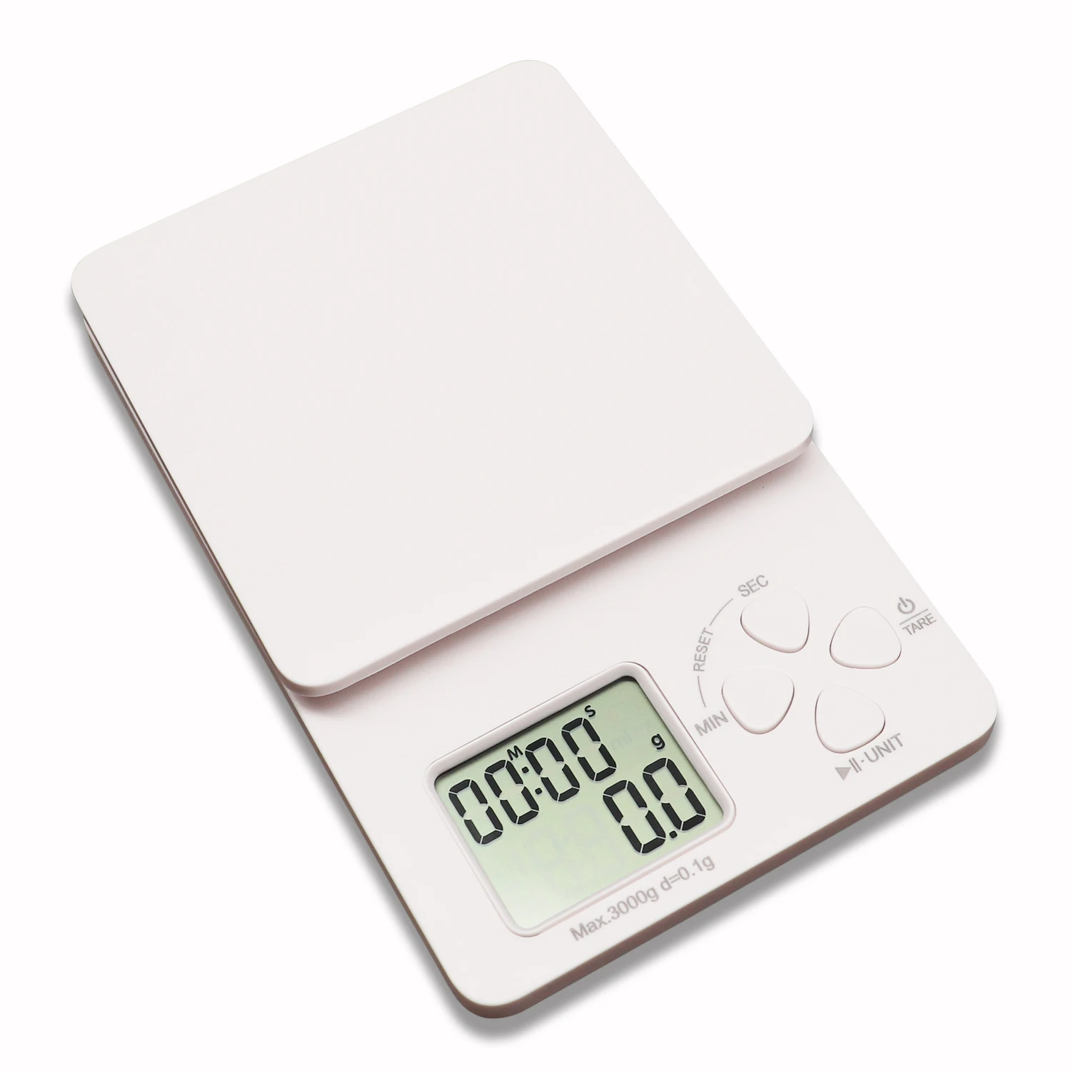 

2021 new product high end 3kg white black small smart electronic food tea weighing digital kitchen coffee scale with timer, White or black