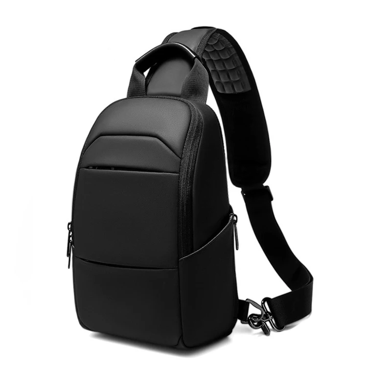 

oycb-14 Waterproof Anti Theft Designer Chest Bag USB Sling Bags For Men Crossbody Custom Shoulder Bag, Black