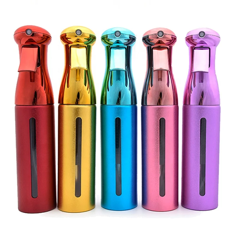 

300ml Salon Hairdressing Sprayer Bottle Electroplate Continuous Hair Mist Spray Bottle