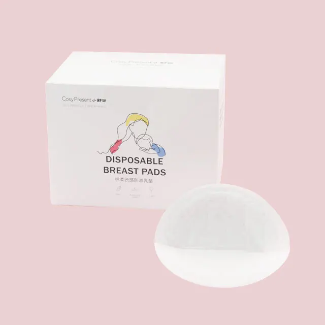 

cosypresent pink leakproof 100pcs disposable nursery pad for breastfeeding, White