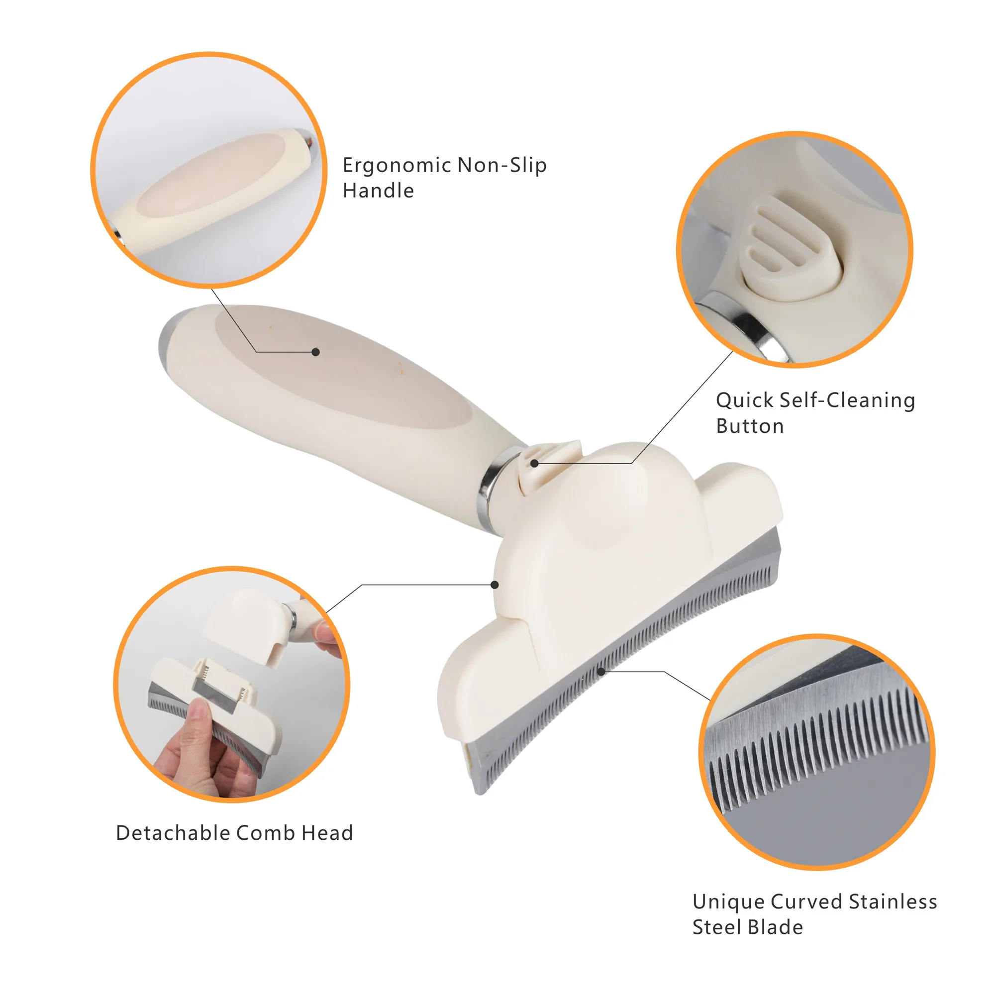 

Pet Grooming Brush Deshedding tool Effectively Reduces Shedding By Up To 95% For Dogs And Cats, Pink,bule or as you required