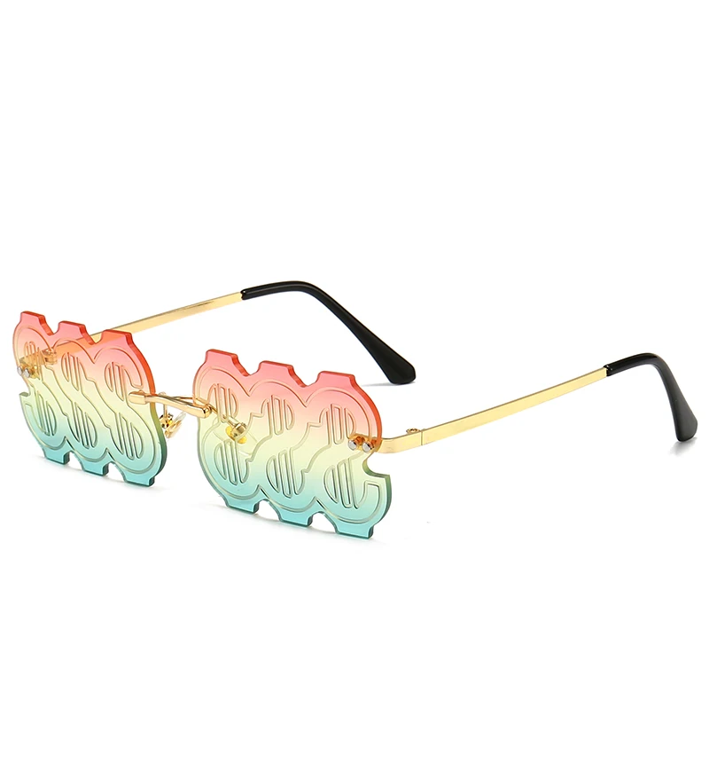 

Fashion luxury sunglasses in 2021 Fashion design frameless Sunglasses fashion luxury money Sunglasses, 8 colors