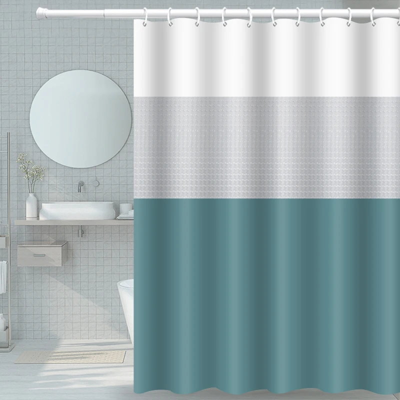 

Colored peva plastic waterproof shower curtain 3d designers custom bathtub two-color shower curtain