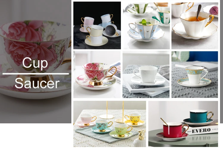 Cheap Wholesale Bone China Bulk Tea Cups And Saucers Vintage Tea Sets