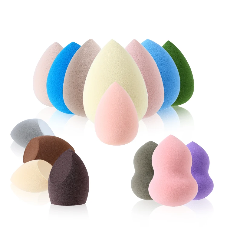

Private Label Super Soft Pink Brown Foundation Latex Free Makeup Wedges Sponge Blender Cosmetic Puff, Multiple colors