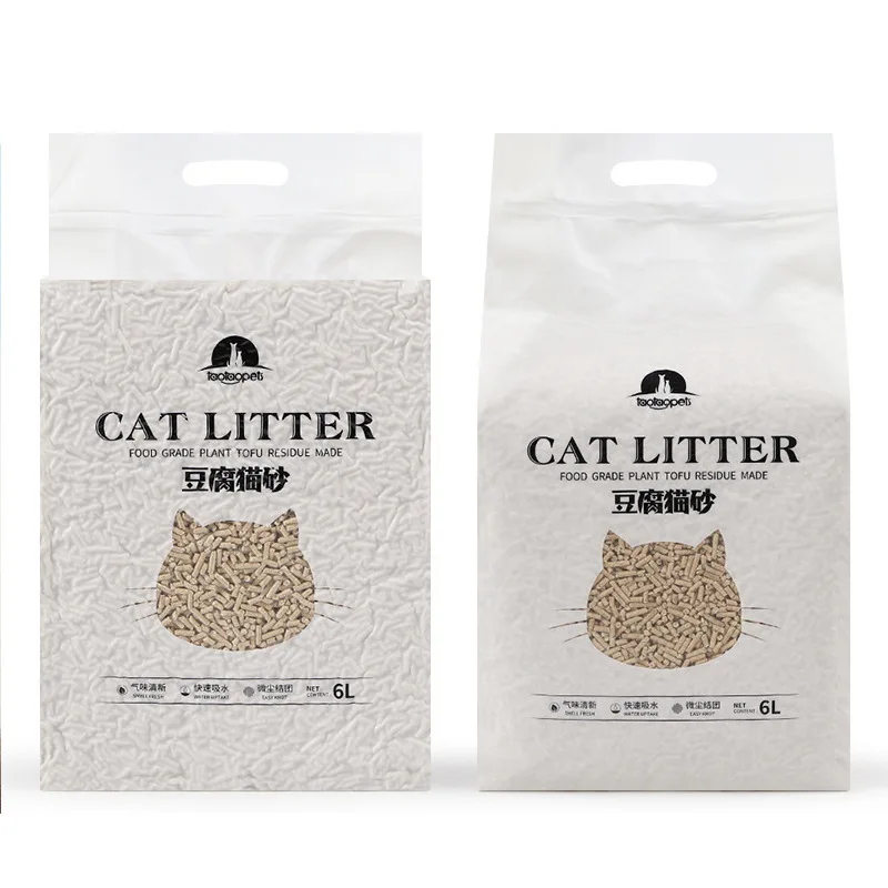 

Factory direct selling green tea cat litter degradable plant cat litter 6L tofu cat litter, One color