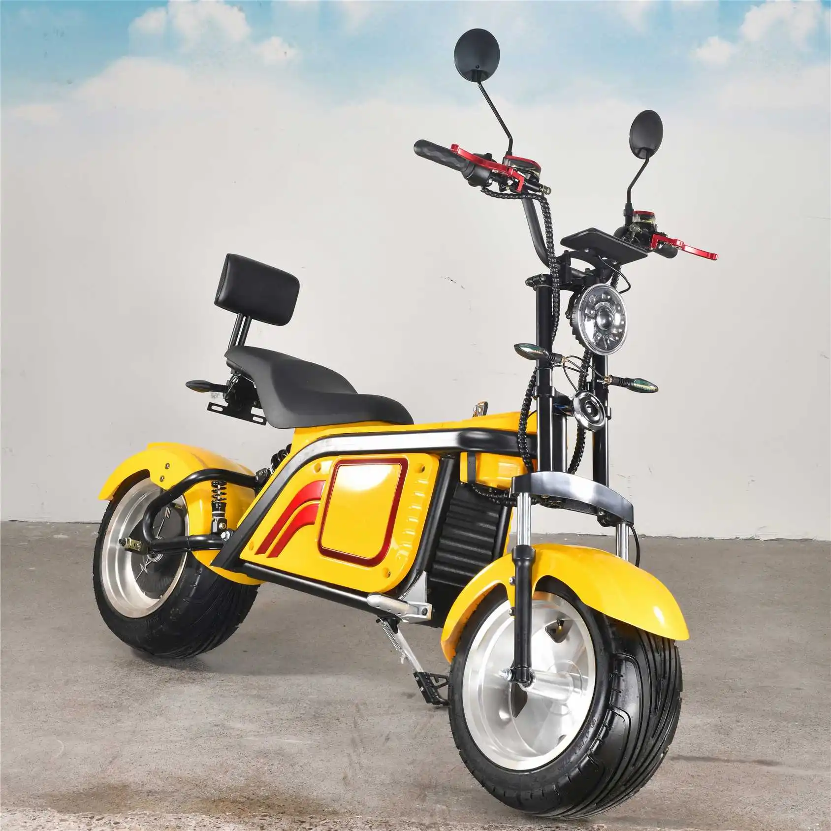 

Holland Warehouse New CE 3000W E-Citycoco 60V 80Km/H Lithium Battery Removable Fat Tire Electric Scooter City Coco Citycoco