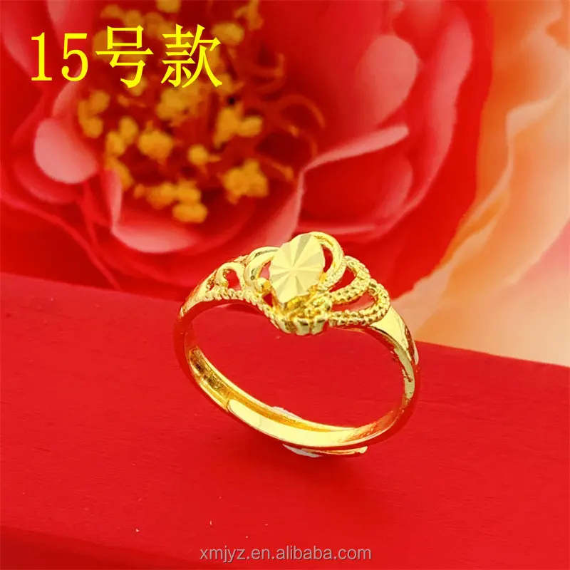 

New Sand Gold Female Ring Gold Shop With The Same Open Ring Anti-Gold Ring Female Foreign Trade Hot Selling Jewelry