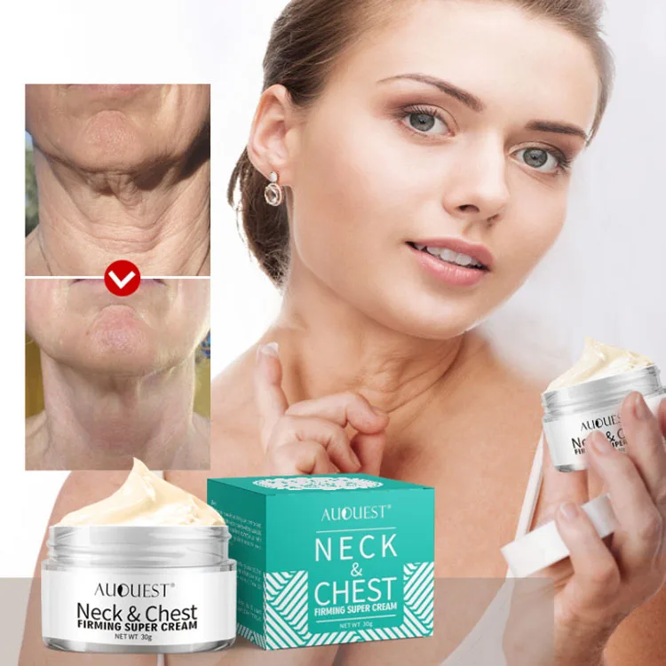 

AuQuest Neck Chest Wrinkle Firming Cream Anti Aging Anti Wrinkle Tightening Neck Cream, Milk white