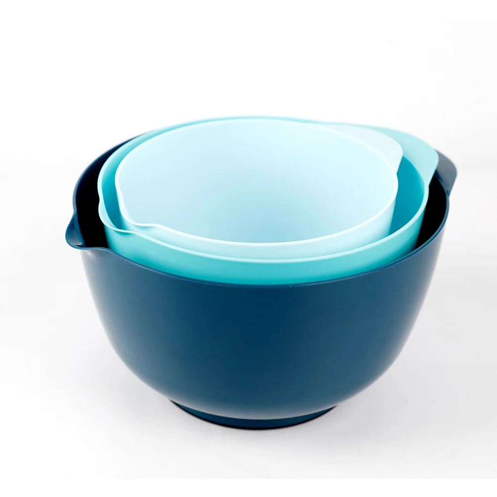 

Bpa Free Healthy 3pcs Kitchen Use Household Set Eco Friendly Plastic Mixing Bowl