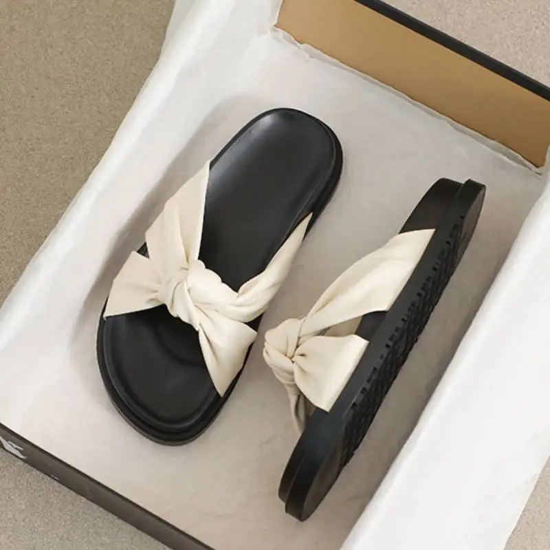 

35-43 Babouche Femme Rhinestone Anti-Slip Comfortable Fancy Outdoor Shoes Summer Flat Sandals for Women