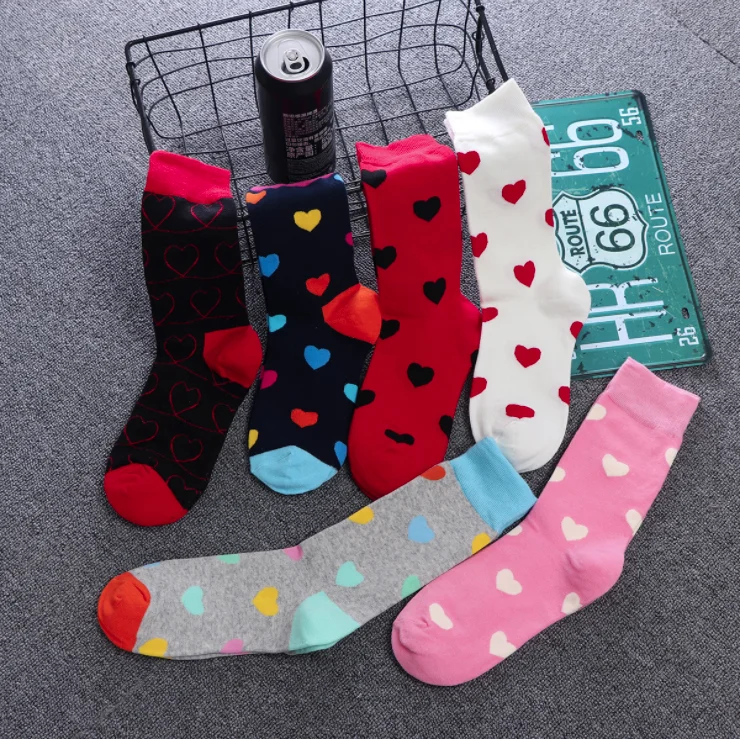 

Cotton skateboard dress cute women cool girls fashion heart socks, As picture