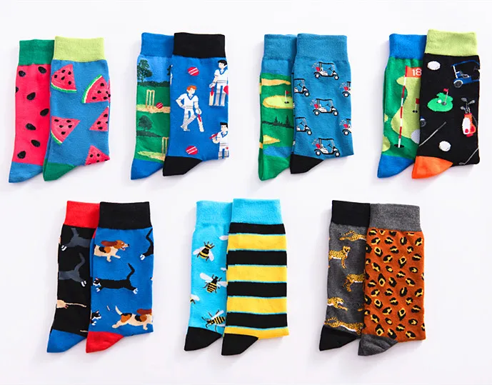 

fashion factory cotton socks left and right cartoon socks, Picture