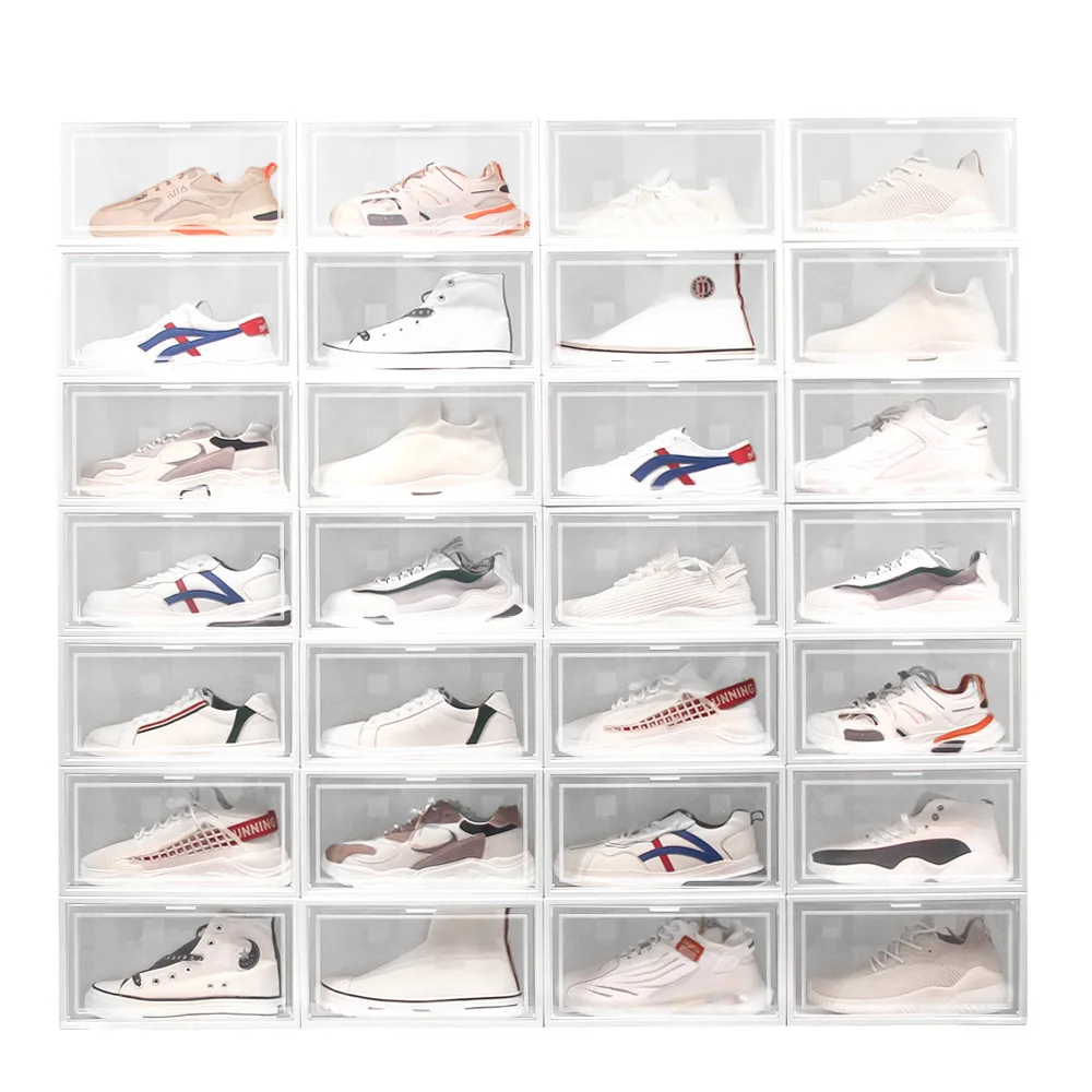 

thickened shoe storage box pull-out type space-saving plastic shoe box