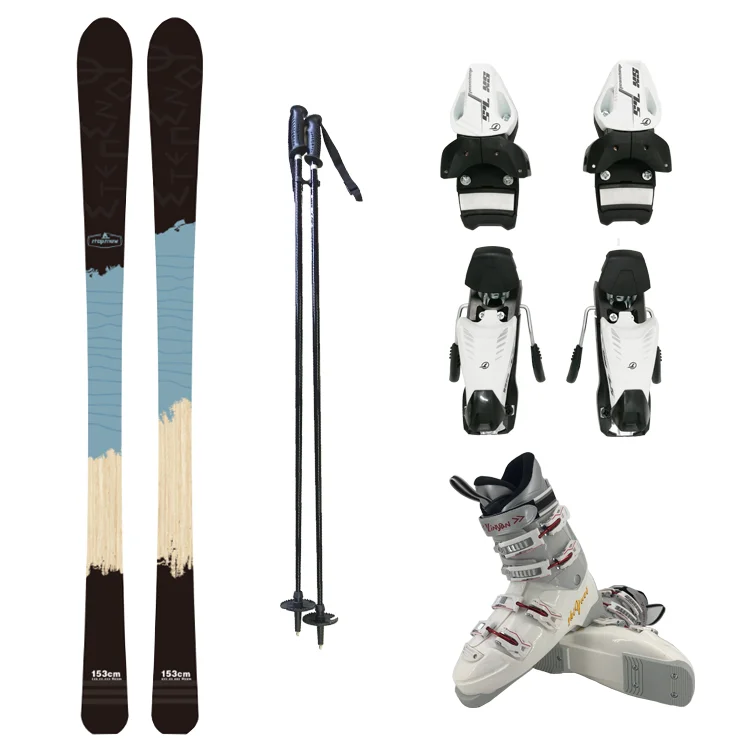 

freestyle skis set snow binding and snow boots shoes alpine ski adult oem ski, Colors