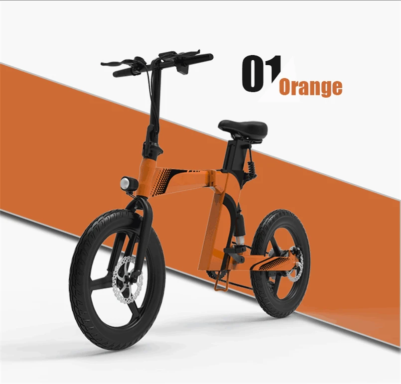 

Dual Disc Brakes High-Carbon Steel Frame 350w Lithium Battery 14inch Tire Mini Electric Bicycle