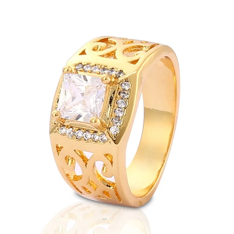 

Chinese Style 18K Diamond Gold Finger Ring Rings Design For Men With Price