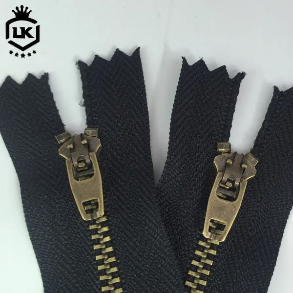 

Black color antique brass normal teeth and y teeth 5YG denim zipper