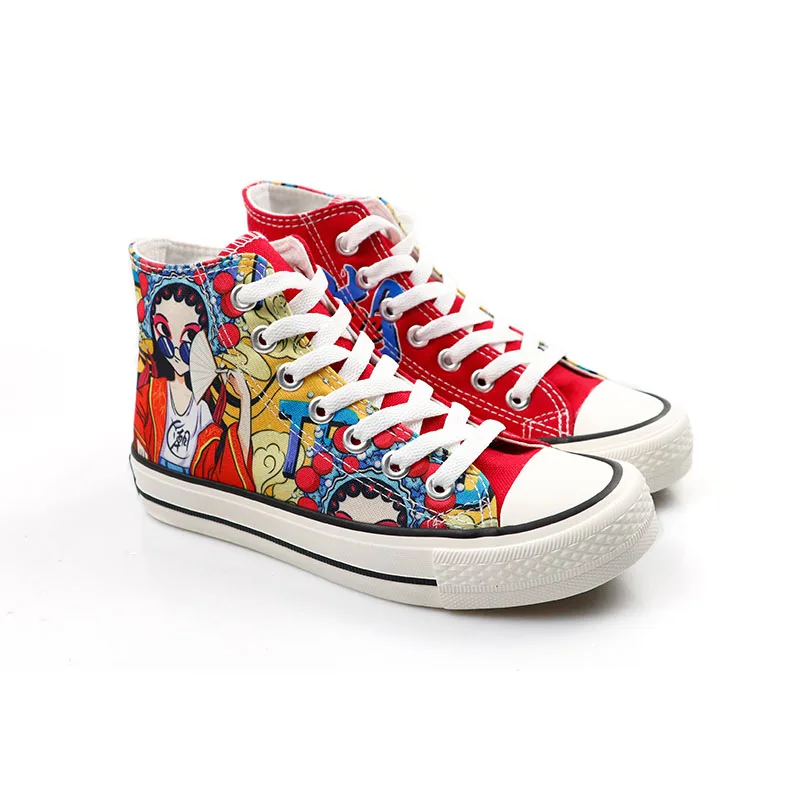 

African style printed fashionable casual canvas shoes women's fashion sneakers with factory price, Customized colors