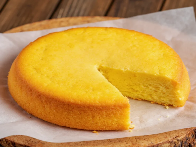 Golden yellow cake from homemade mix