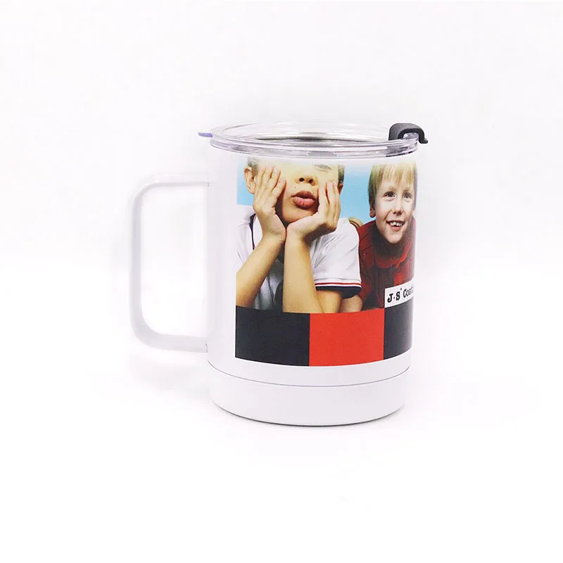 

Custom Double Wall Stainless Steel Water Cups Sublimation Blanks Coffee Tumbler With Handle