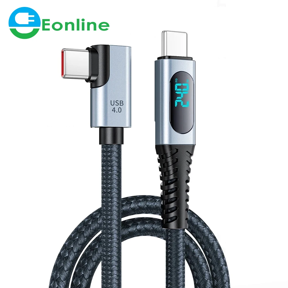 

Thunderbolt 4 Video 8K 60Hz 5K 60Hz Type C USB C PD 240W PD100W Cable Fast Charge 40Gbps Data Transfer Nylon Cable for Macbook