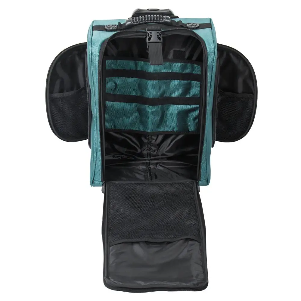 Koncai Beauty Cosmetic Train Case Nylon Makeup Bag Travel Rolling