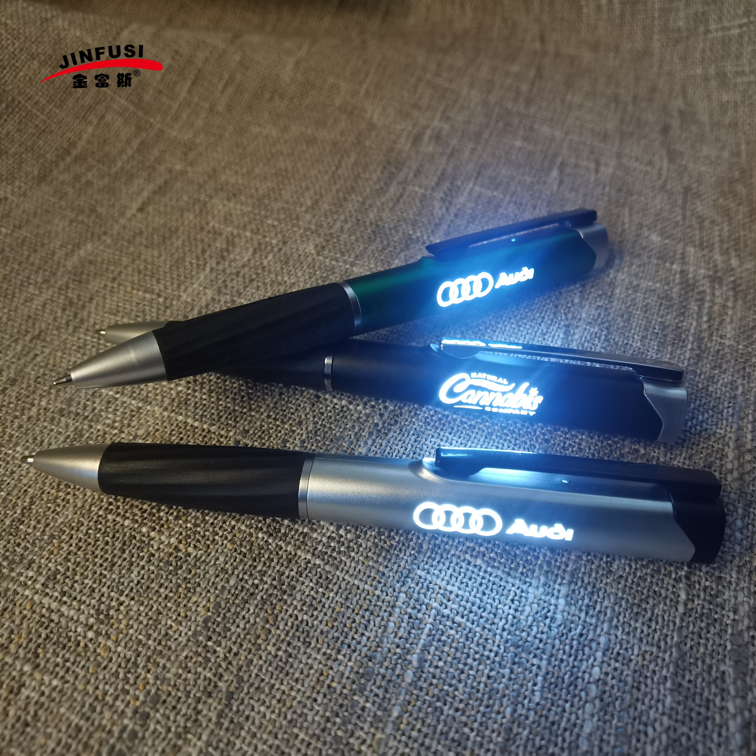

factory cheap price multi-function pen custom logo pens laser logo led pen light