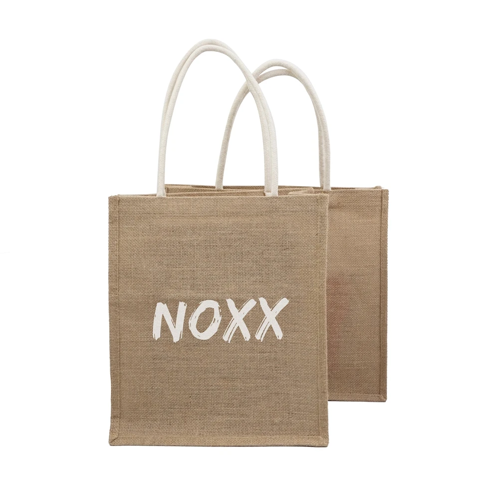 

Popular factory Grocery printed burlap shopping customized jute grocery bag, Customized color