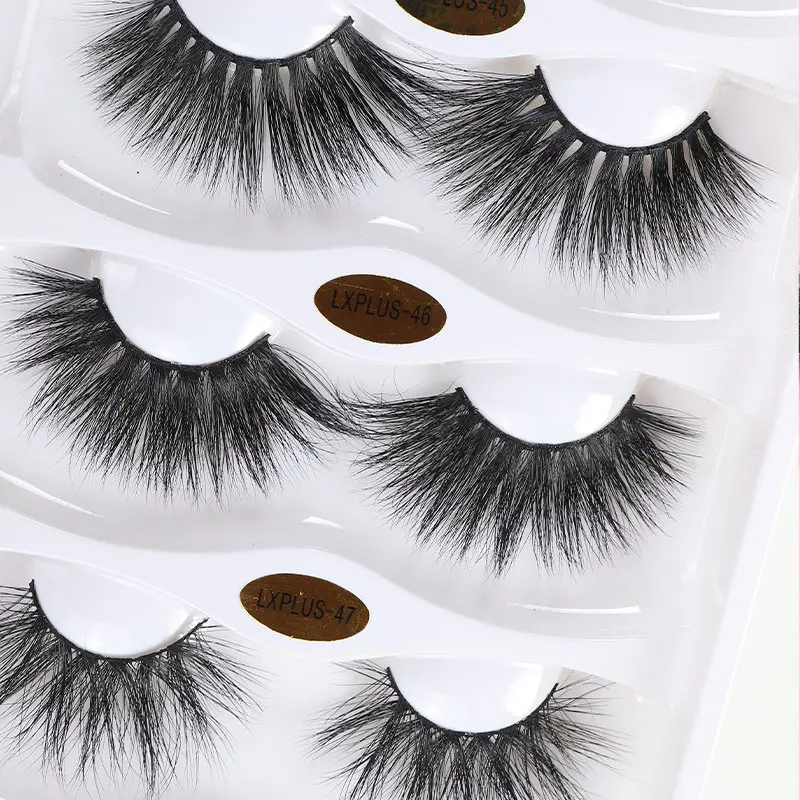 

lashes3d wholesale vendor 25mm fluffy mink eyelashes private label full strip lashes custom box and logo custom magnetic lash