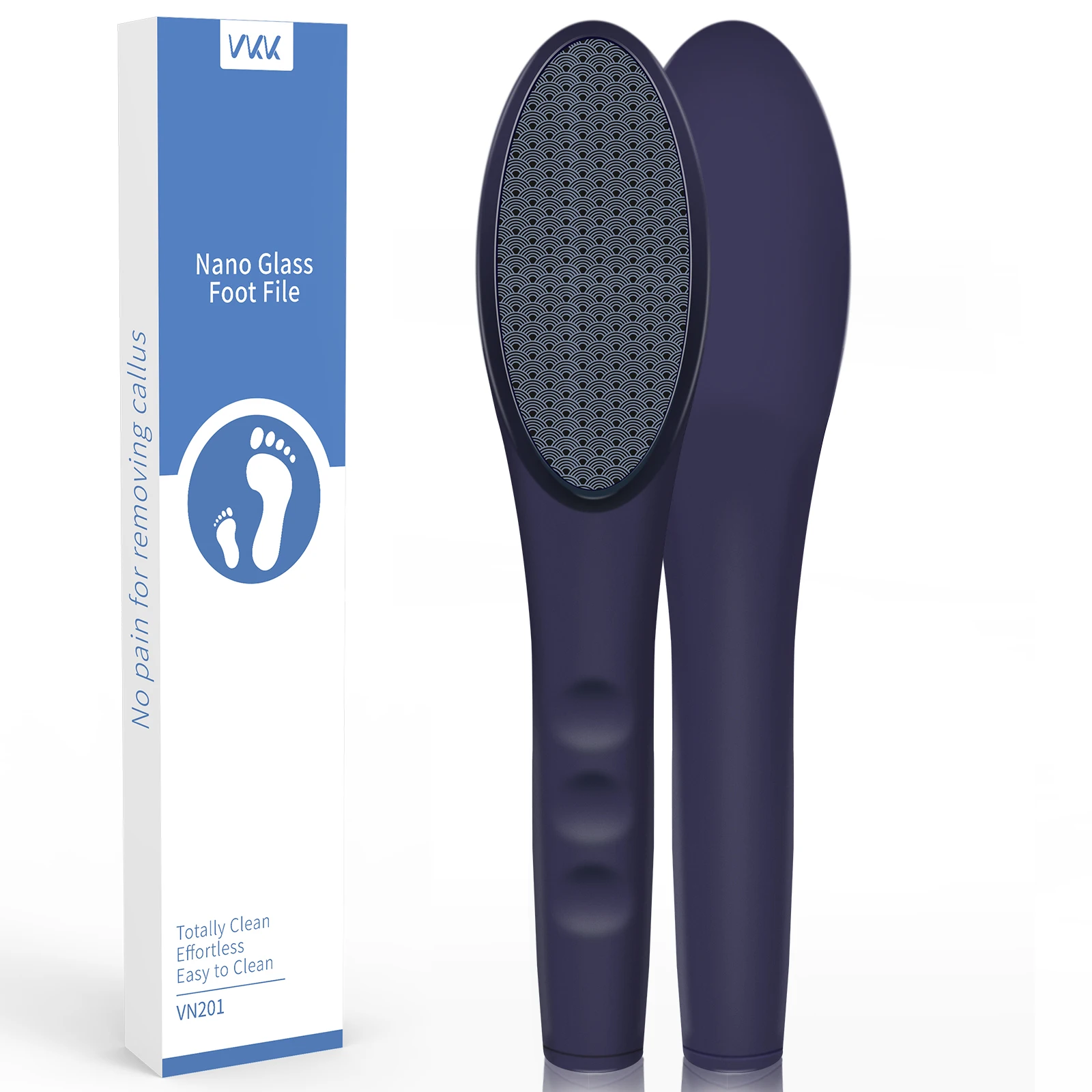 

Professional Manufacture Pedicure Set Handle Reusable Feet Exfoliator Nano Glass Foot File, Blue or custom