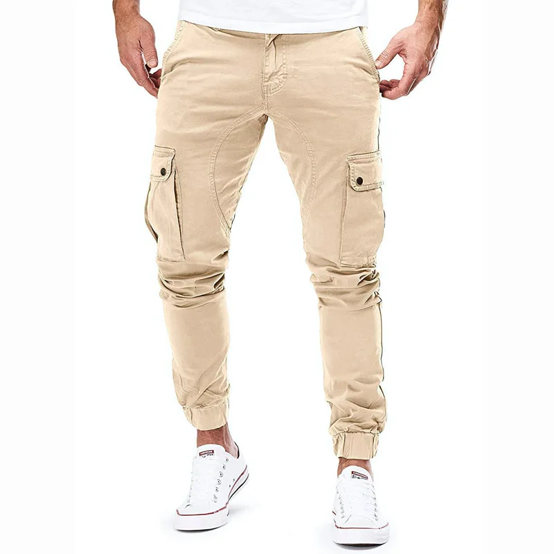 

Mens Casual Cargo Pants with leg side pocket