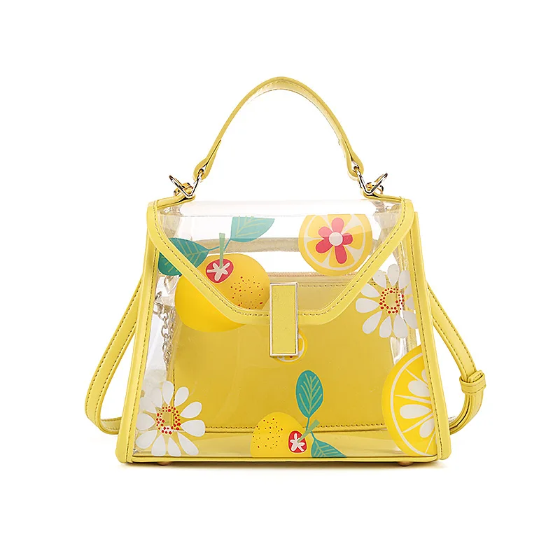 

fashion hand bags crossbody shoulder bag women's summer bags 2021 women beach transparent pvc jelly handbags, White,yellow,pink,blue