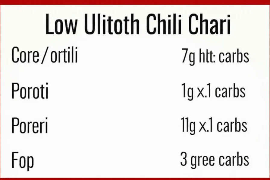 Nutritional breakdown of low carb chili showing 7g net carbs per serving with protein and fat distribution