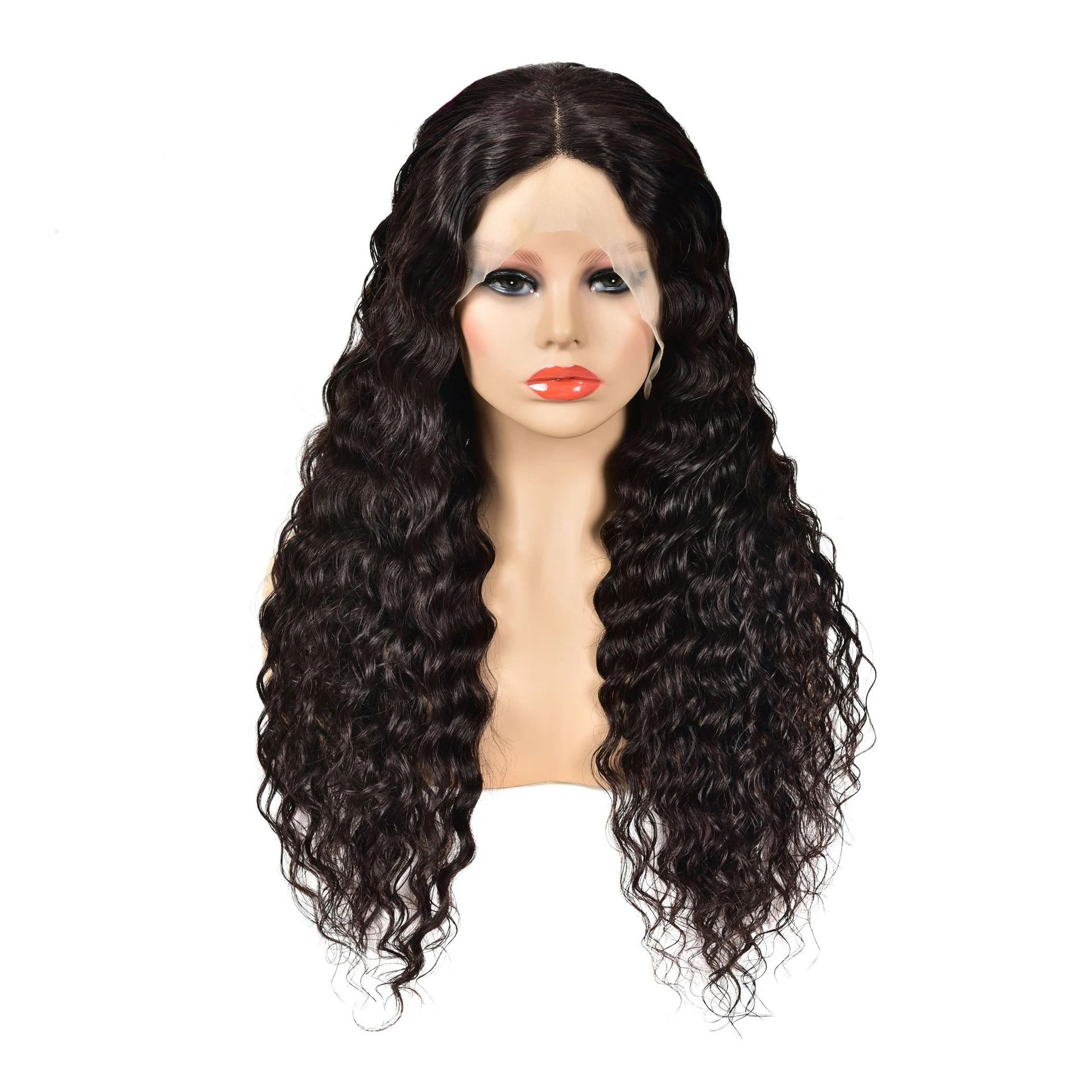 

2021 Best sell fashion human hair wigs T part lace front wigs 13x4x1 water wave lace frontal wig peruka Perucke perruque pruik, Natural
