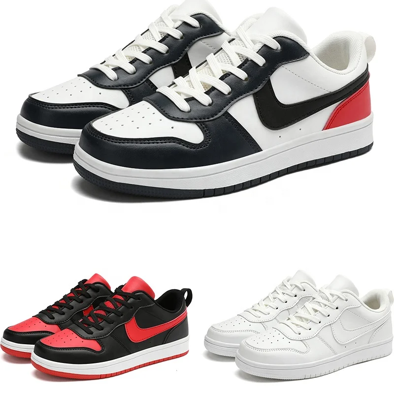 

New Arrival Women Running Sport Shoes With 4 Color Hot Sale Breathable Basketball Casual Shoes For Women, Black white red