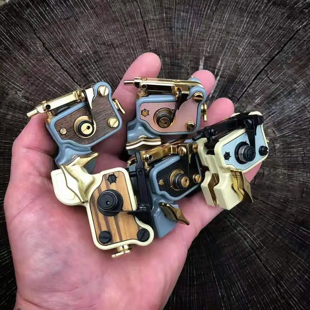 

Factory Direct Custom High Quality Wholesale Professional Rotary Tattoo Machine Golden Black Tattoo Machine