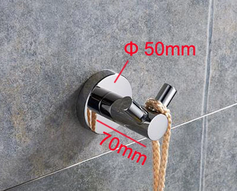 high quality full set SUS 304 stainless steel bathroom robe hook 