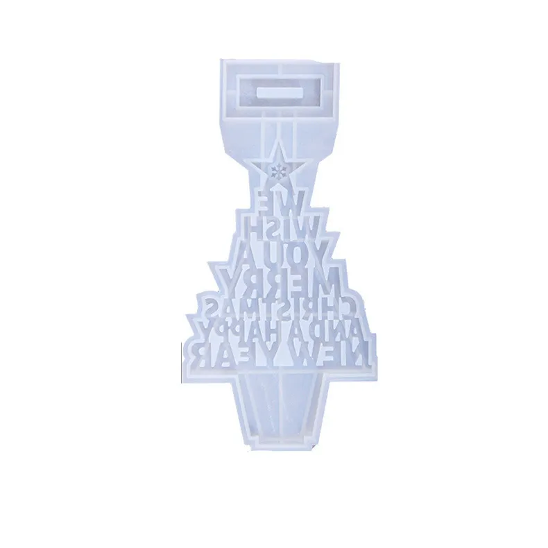 

0798 DIY Crystal Epoxy Silicone Letter Christmas Tree Decoration Decoration Resin Mold, Transparent