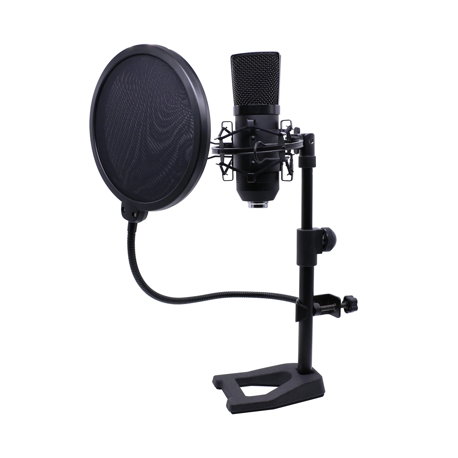 

Accuracy Pro Audio EM-700 Hot sale New Design Podcast Mic Plug & Play USB Condenser Microphone Stand Studio Set For Recording, Black