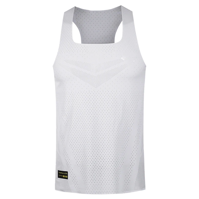 Vintage Knitted Breathable Sports Running Marathon Vest Tank Top Quick Dry Race Singlet