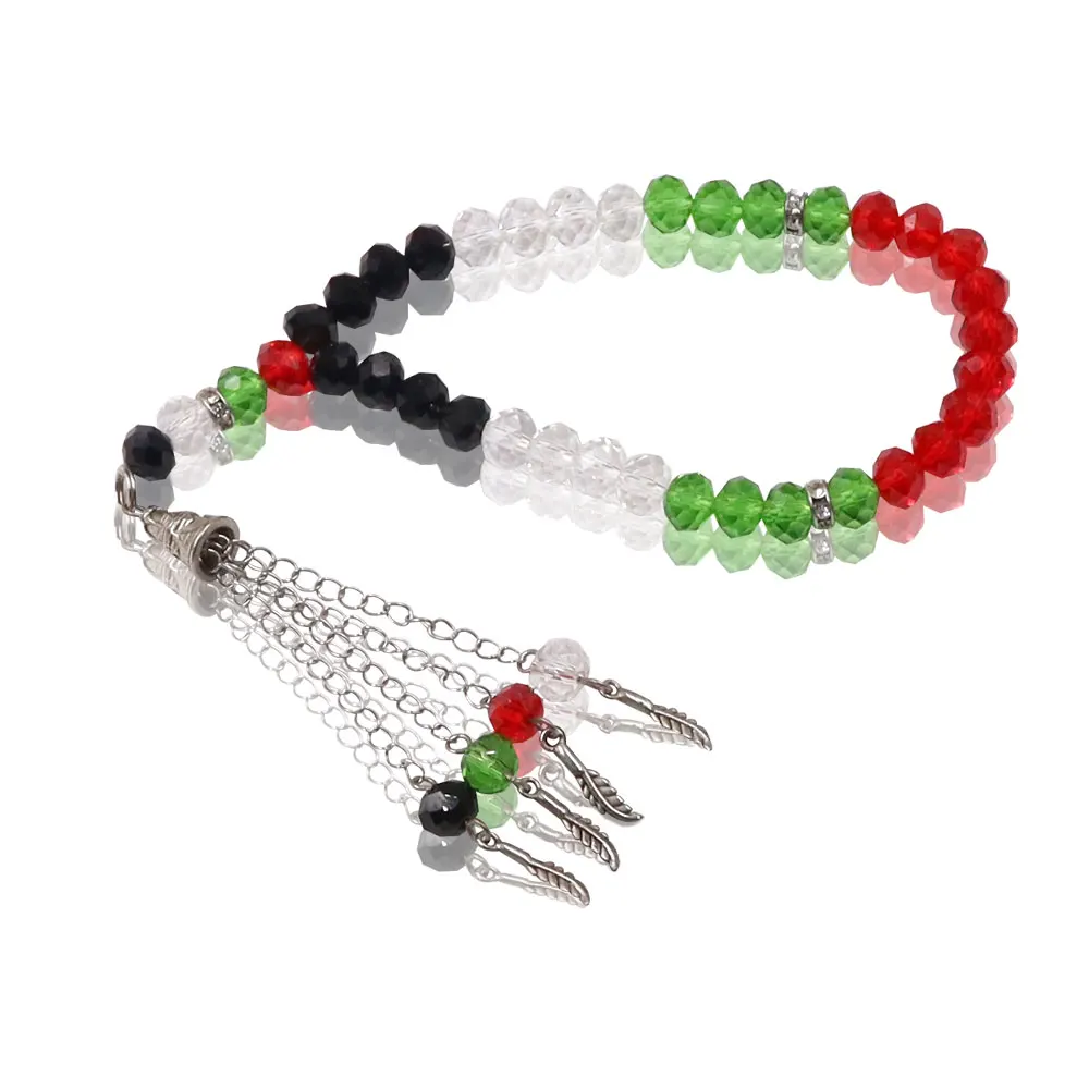 

33 Beads Prayer Tasbih Spacer Muslim Crystal Tasbeeh For Bracelet, Any color is available