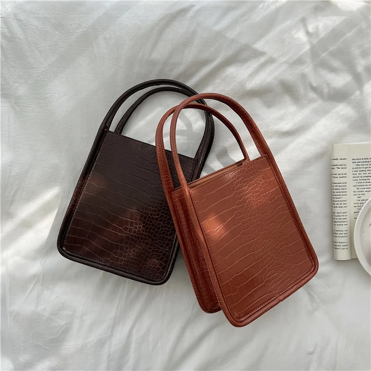 

Fashion new trend Women's Handbags shoulder purses crossbody bag crocodile vertical creative design mini square women hand bags