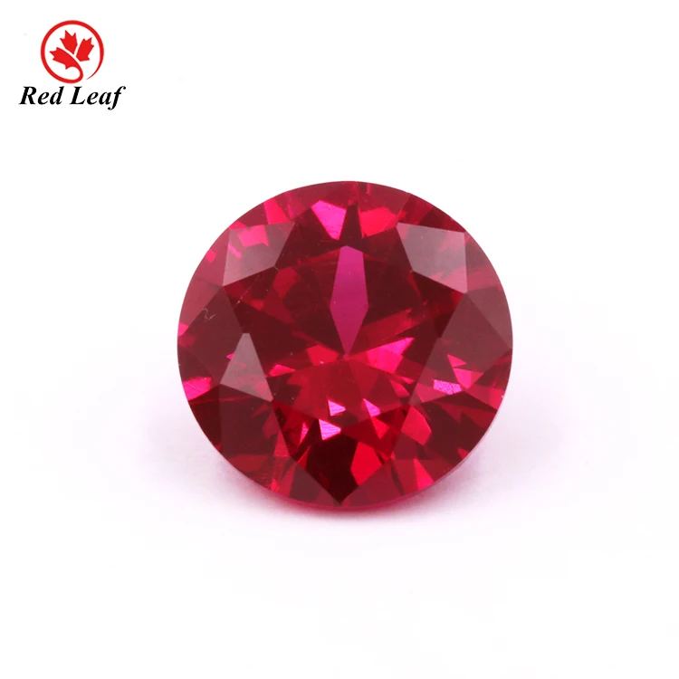 

Redleaf gems High quality Dark red ruby 5# round shape corundum 4-10mm loose gemstone