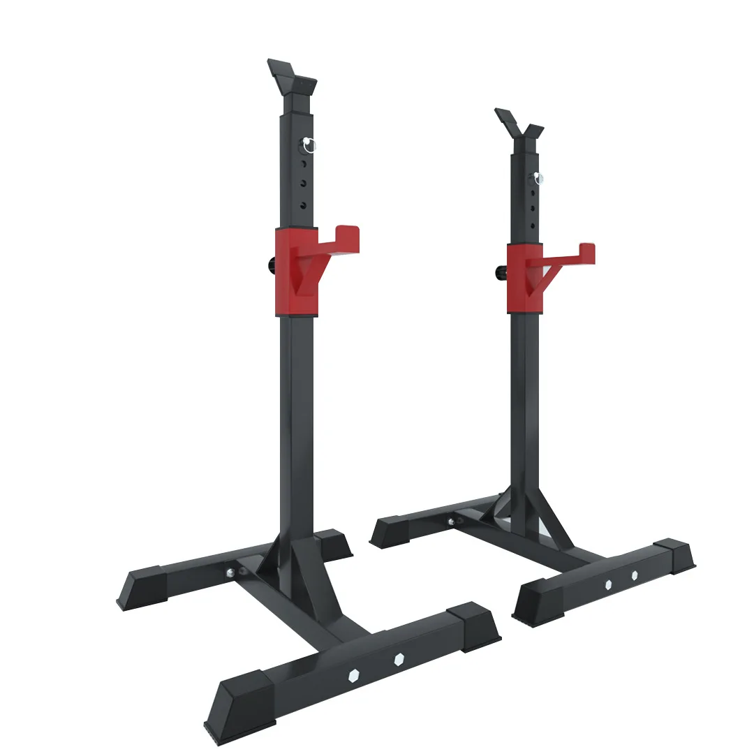 

multifunctional adjustable household fitness equipment Barbell rack split squat weight plate bench push rack weight lifting rack, Black