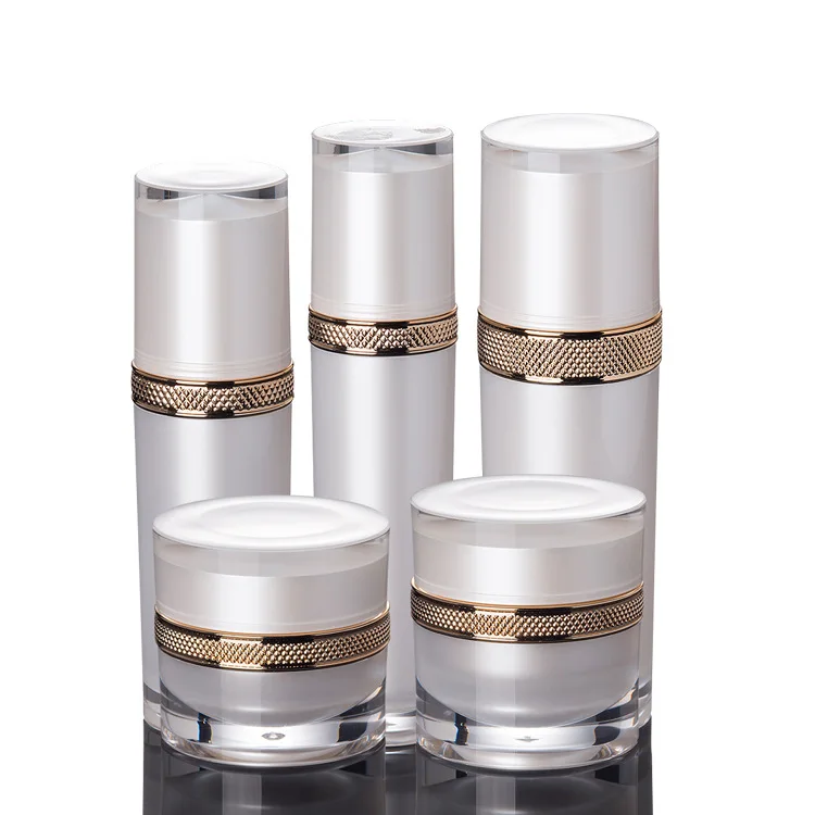 

Luxury new design acrylic jar and lotion bottle cosmetic containers