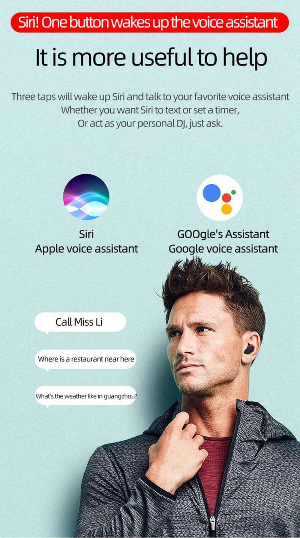 Wireless Earphone For Xiaomi Redmi Airdots Earbuds Bluetooths 5.0 TWS Headset Noise Cancelling Mic for iPhone Huawei Samsung A6S - ANKUX.COM
