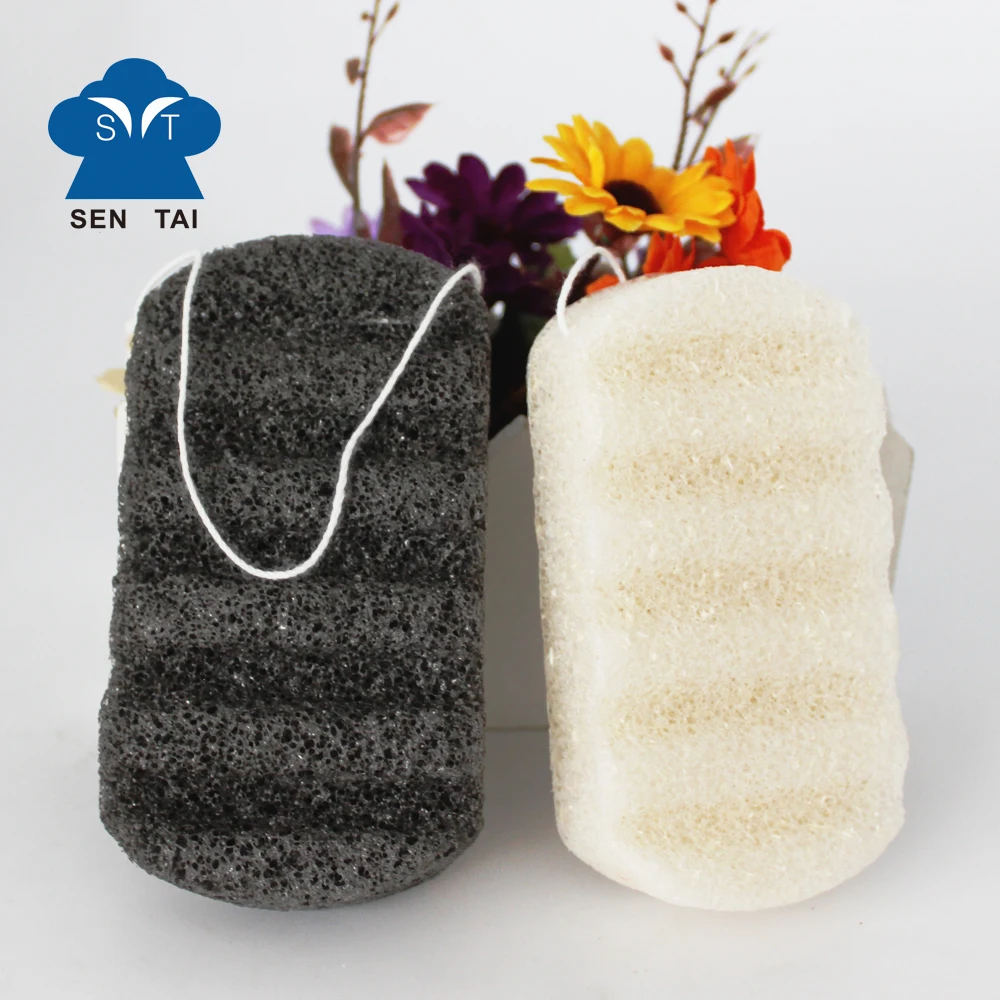 

Charcoal Organic Konjac Bath Washing Sponge, Kids Friendly