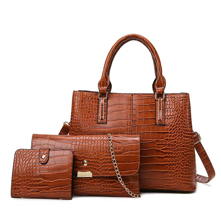 

New in stock sling bag business tote leather cow print hand bag set bags women handbags ladies set, Picture display color or customized