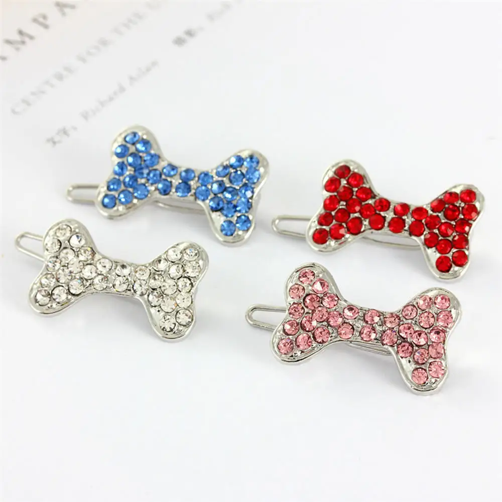 

Wholesale Puppy Pet Hand Made Decoration Jewelry Bone shape Cat or Dog hair clip